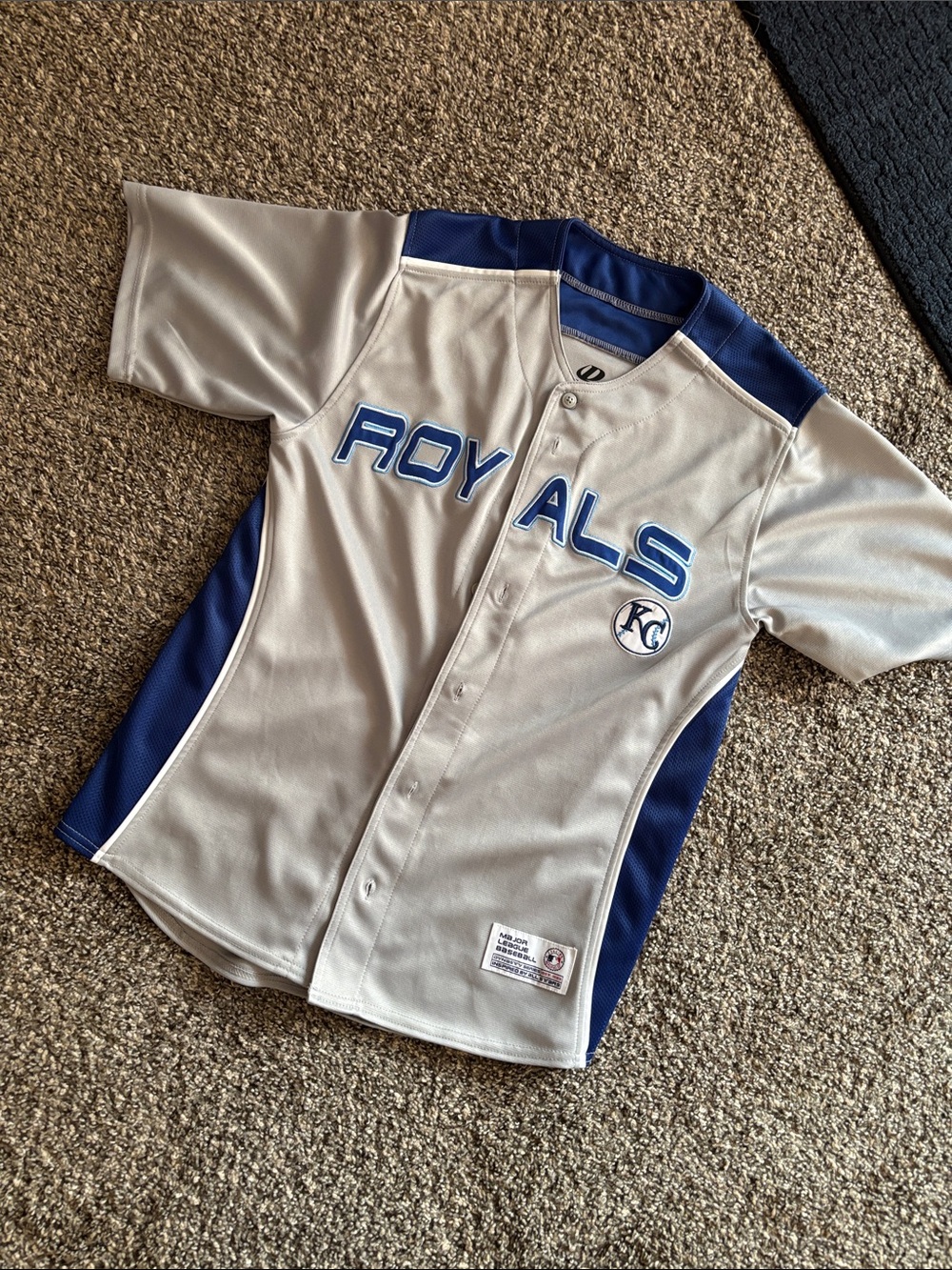 Kansas City Royals Gray and Blue Baseball Jersey - Official Team Style